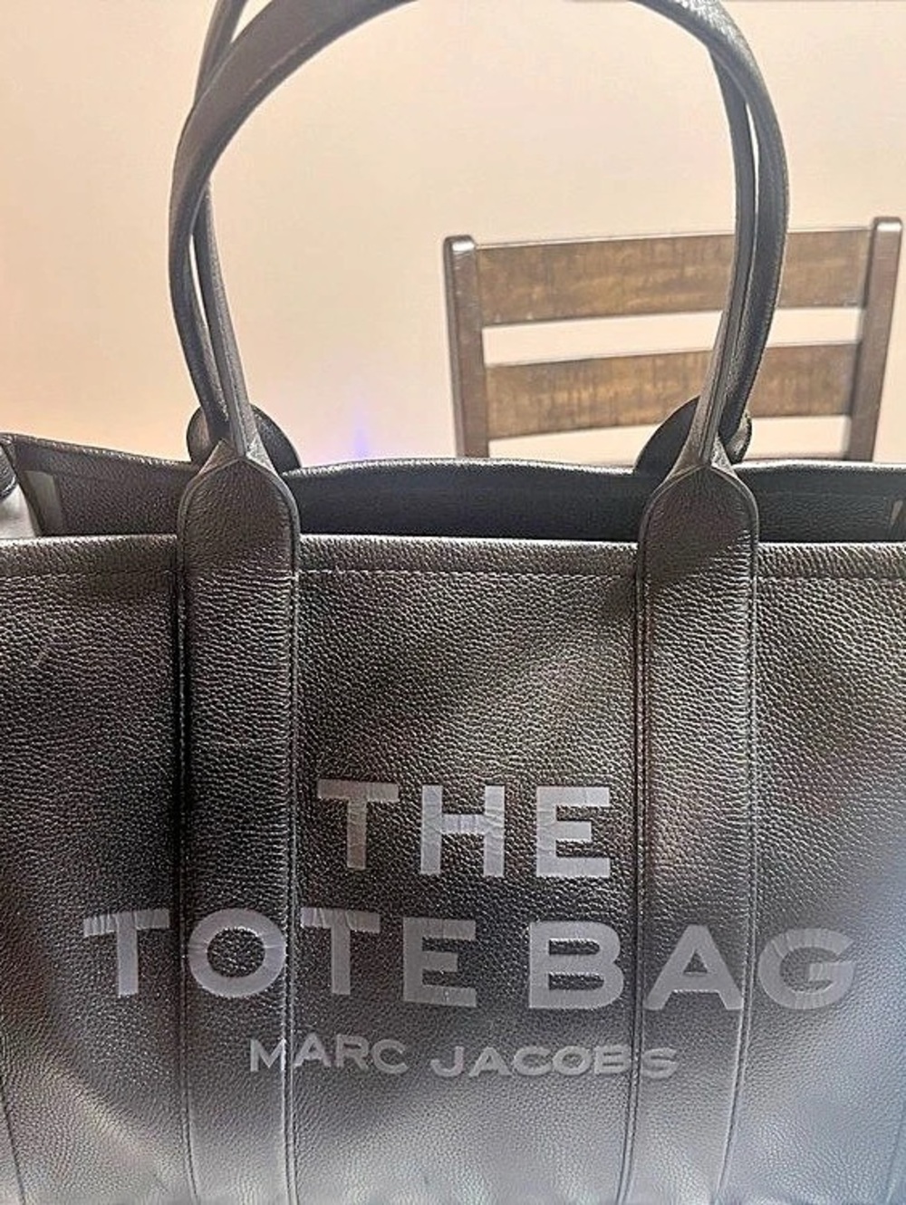 Marc Jacobs The Leather Large Tote Bag Black